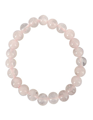 Roze kwarts kralenarmband 8 mm