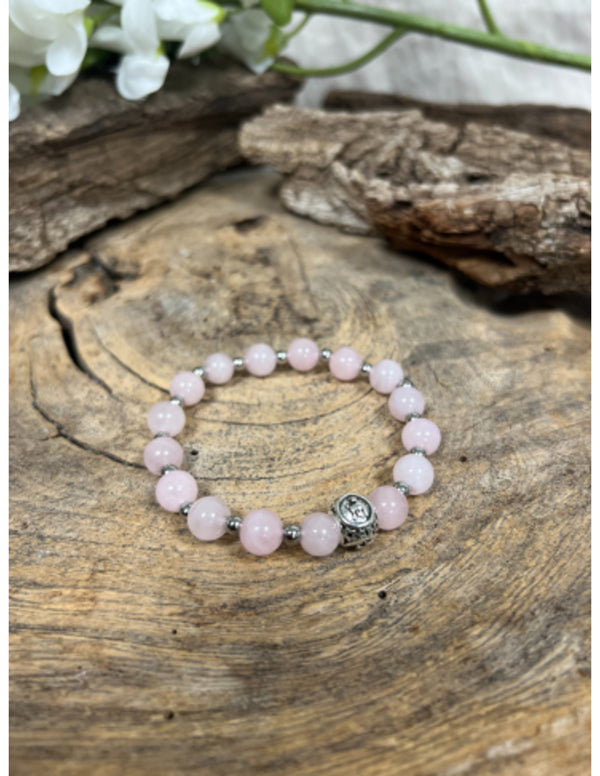 Roze kwarts sterrenbeeld armband - Stier