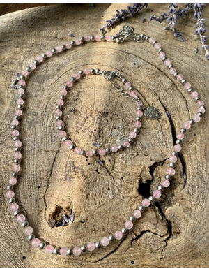 Rozenkwarts Ibiza love armband