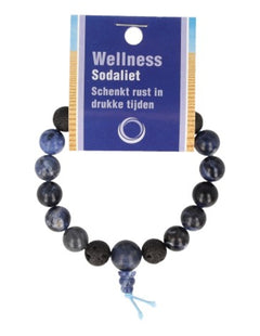Sodaliet powerbead mannen + kaart 21 cm