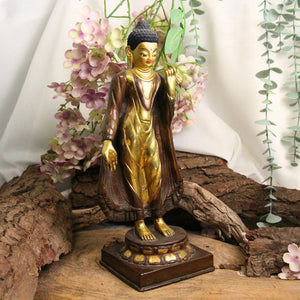 Staande boeddha Goldface beeld