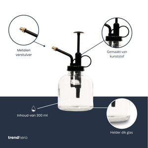 Glazen Plantenspuit 300 ml – Stijlvolle Spray voor Kamerplanten & Terrariums