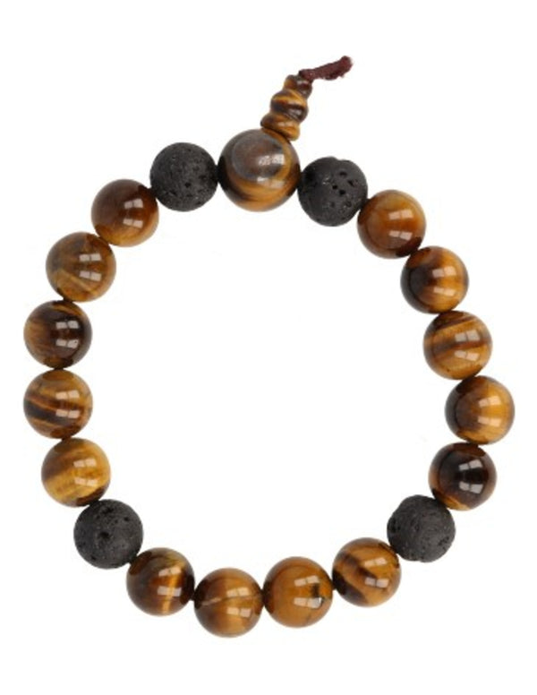 Tijgeroog powerbead mannen - extra lange armband