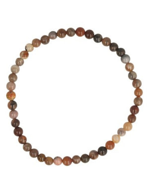 Versteend hout kralenarmband 4 mm