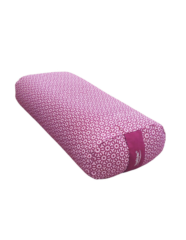 YogaStyles Bolster ovaal - bordeaux met roze