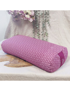 YogaStyles Bolster ovaal - bordeaux met roze