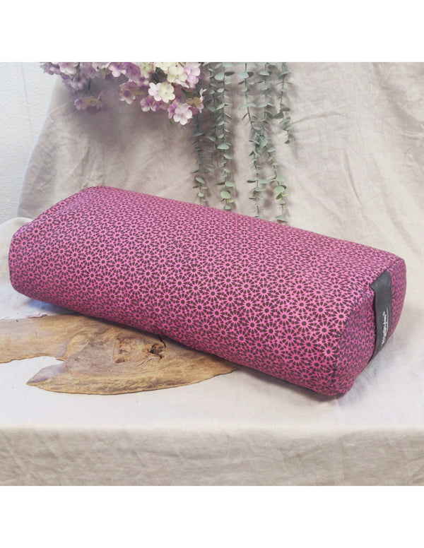 YogaStyles bolster ovaal - grijs & roze