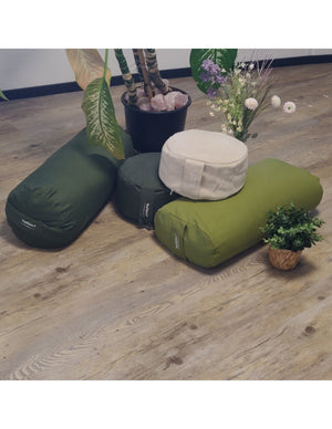 YogaStyles Design Bolster - Ovaal Olijfgroen