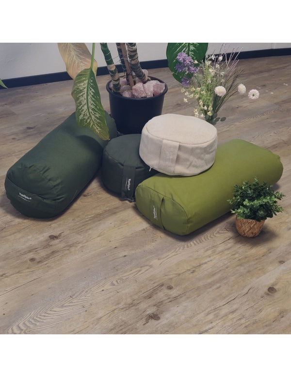 YogaStyles Design Bolster - Ovaal Olijfgroen