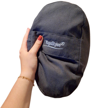 YogaStyles Design Bolster - Ovaal Zwart