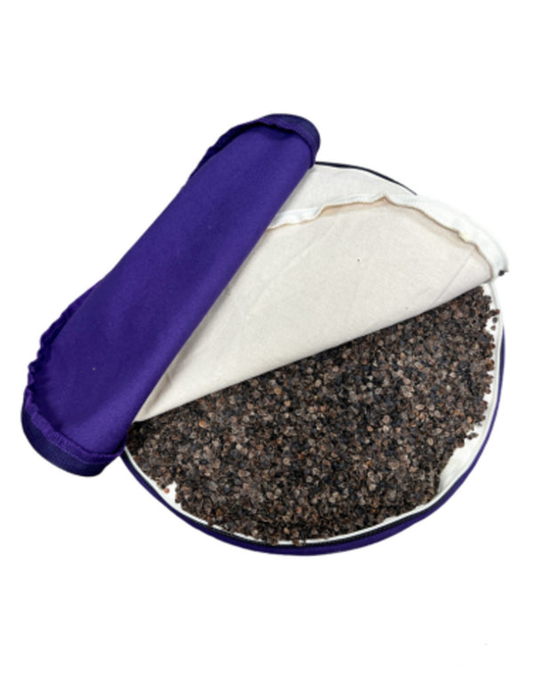 YogaStyles Design Meditatiekussen rond - Paars met Lotus
