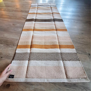 YogaStyles Katoenen Yogamat Mysore Beige en Bruin