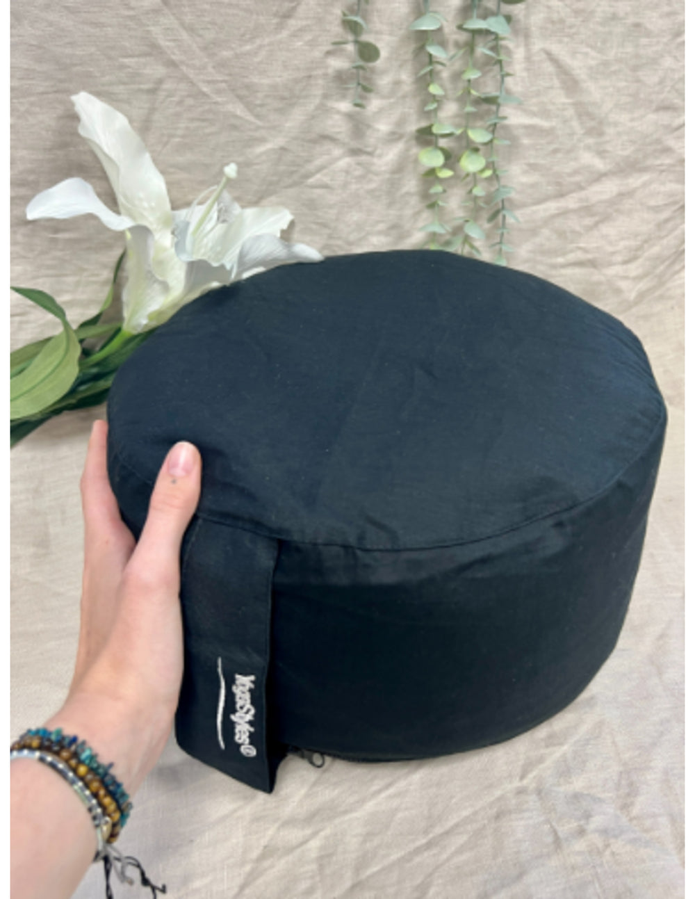 YogaStyles Meditatiekussen Comfort Zwart - Extra hoog