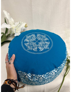 YogaStyles Meditatiekussen Design Turquoise XL