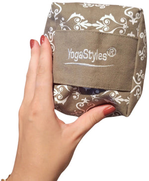 YogaStyles meditatiekussen - mini bolster design XS - grijs -