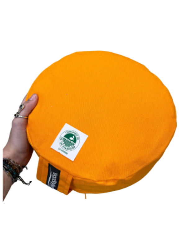 YogaStyles Meditatiekussen Organic Rondo Oranje / Goudgeel