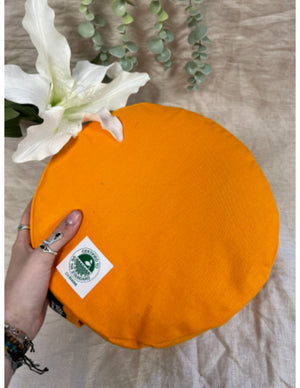 YogaStyles Meditatiekussen Organic Rondo Oranje / Goudgeel