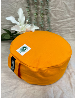 YogaStyles Meditatiekussen Organic Rondo Oranje / Goudgeel