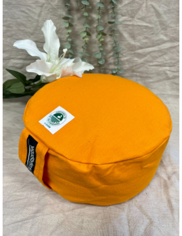 YogaStyles Meditatiekussen Organic Rondo Oranje / Goudgeel