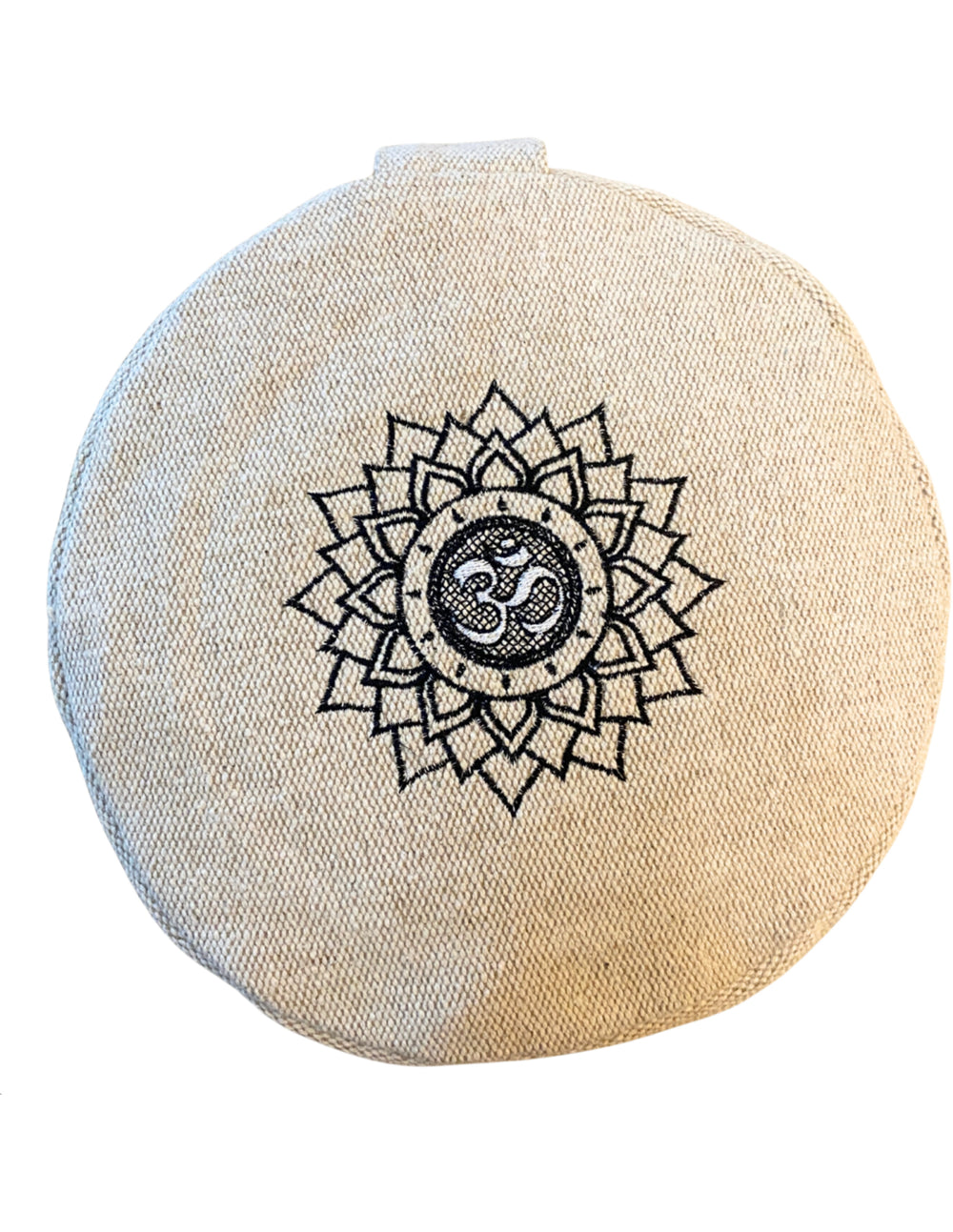 YogaStyles Meditatiekussen rond - Jute-look met Lotus
