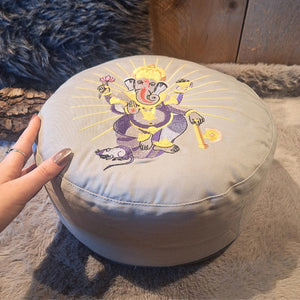 YogaStyles Meditatiekussen Symbolic Ganesha grijs