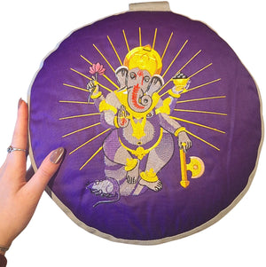 YogaStyles Meditatiekussen Symbolic Ganesha Paars
