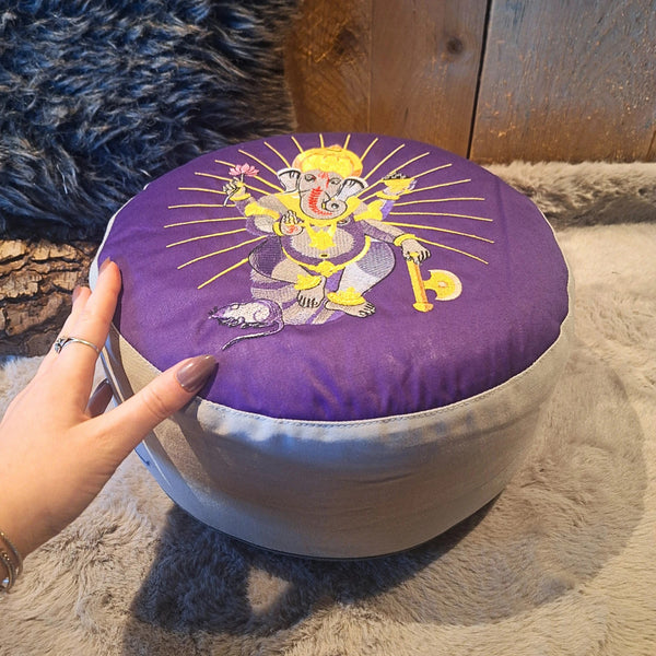 YogaStyles Meditatiekussen Symbolic Ganesha Paars