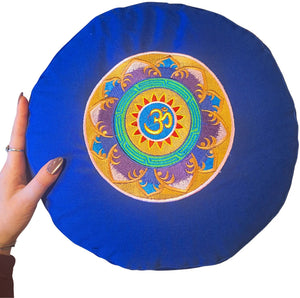 YogaStyles Meditatiekussen Symbolic Ohm blauw