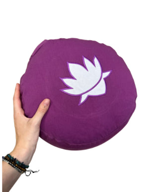 YogaStyles Meditatiekussen Symbolic - Paars met lotusbloem