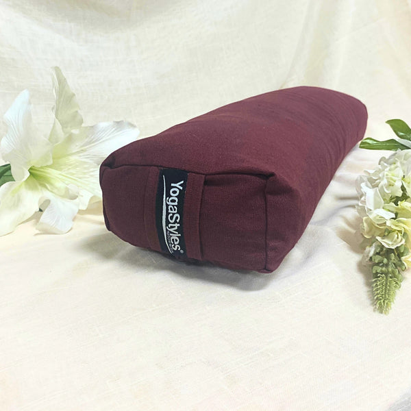 YogaStyles Pranayama Yoga Bolster Bordeaux-paars