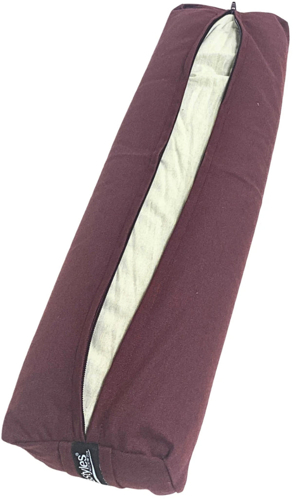 YogaStyles Pranayama Yoga Bolster Bordeaux-paars